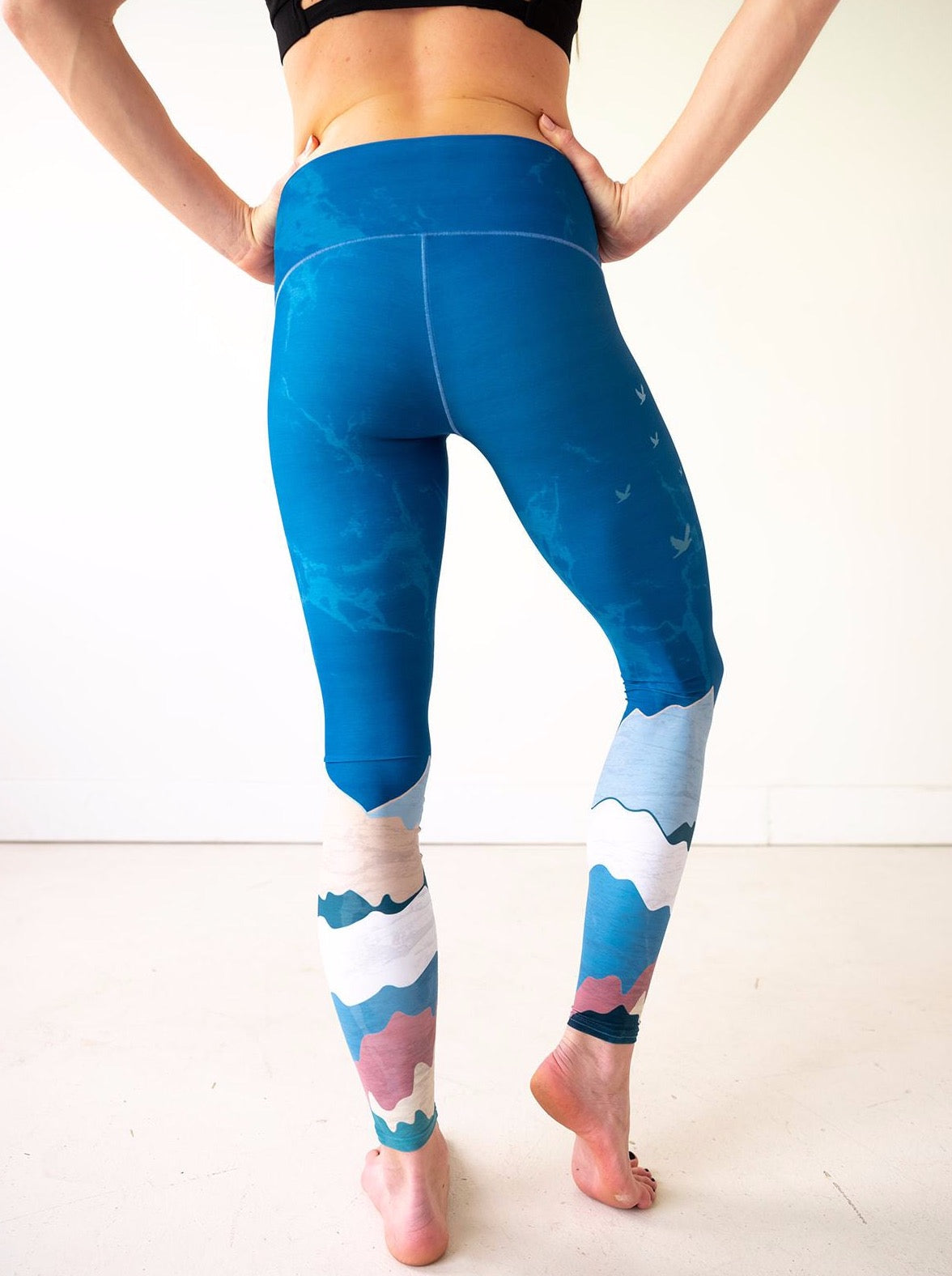 Abstract Mountain Yoga Pants by Colorado Threads Clothing