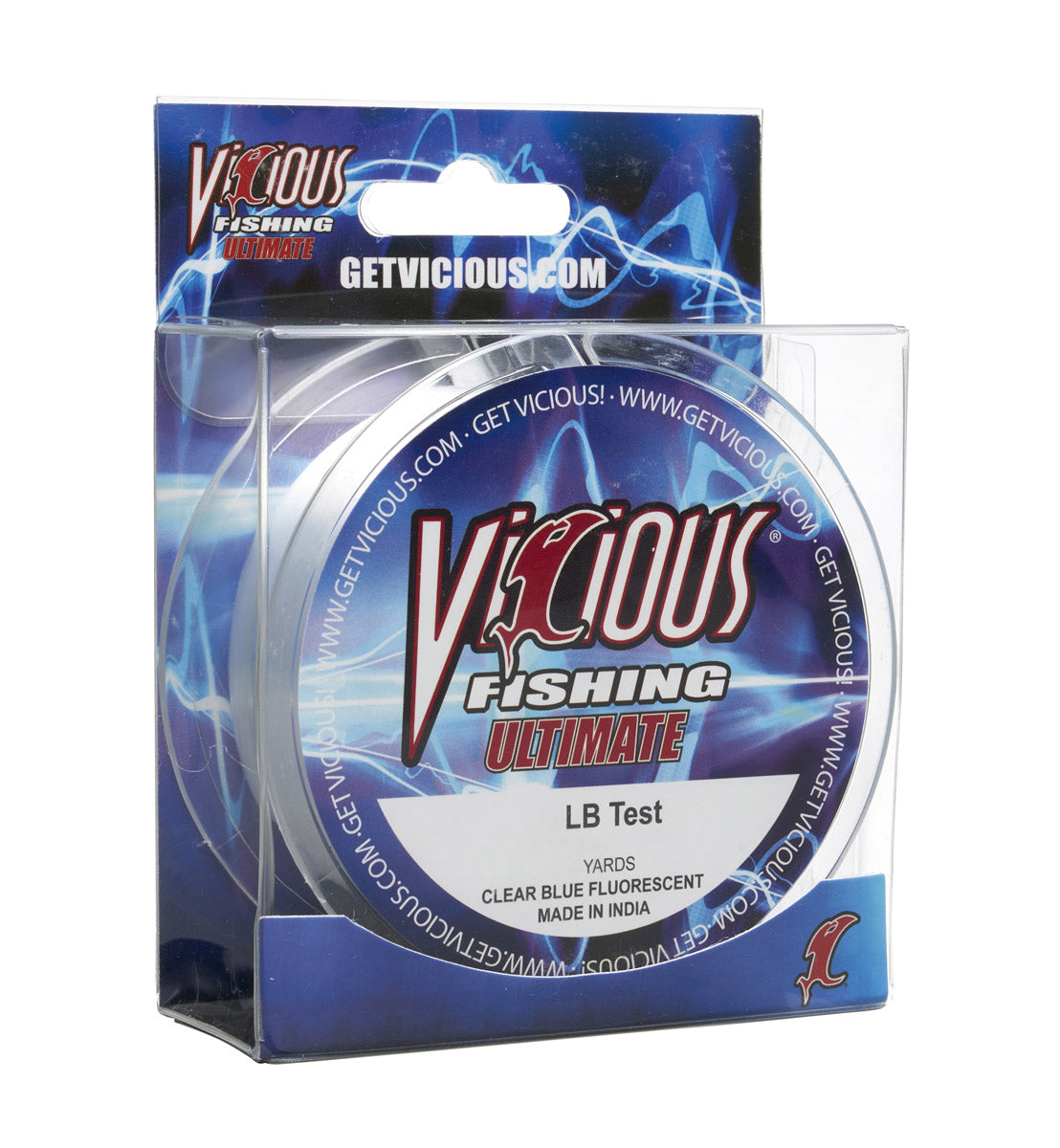Vicious Ultimate Clear-Blue Fluorescent Mono - 12 Lb Test