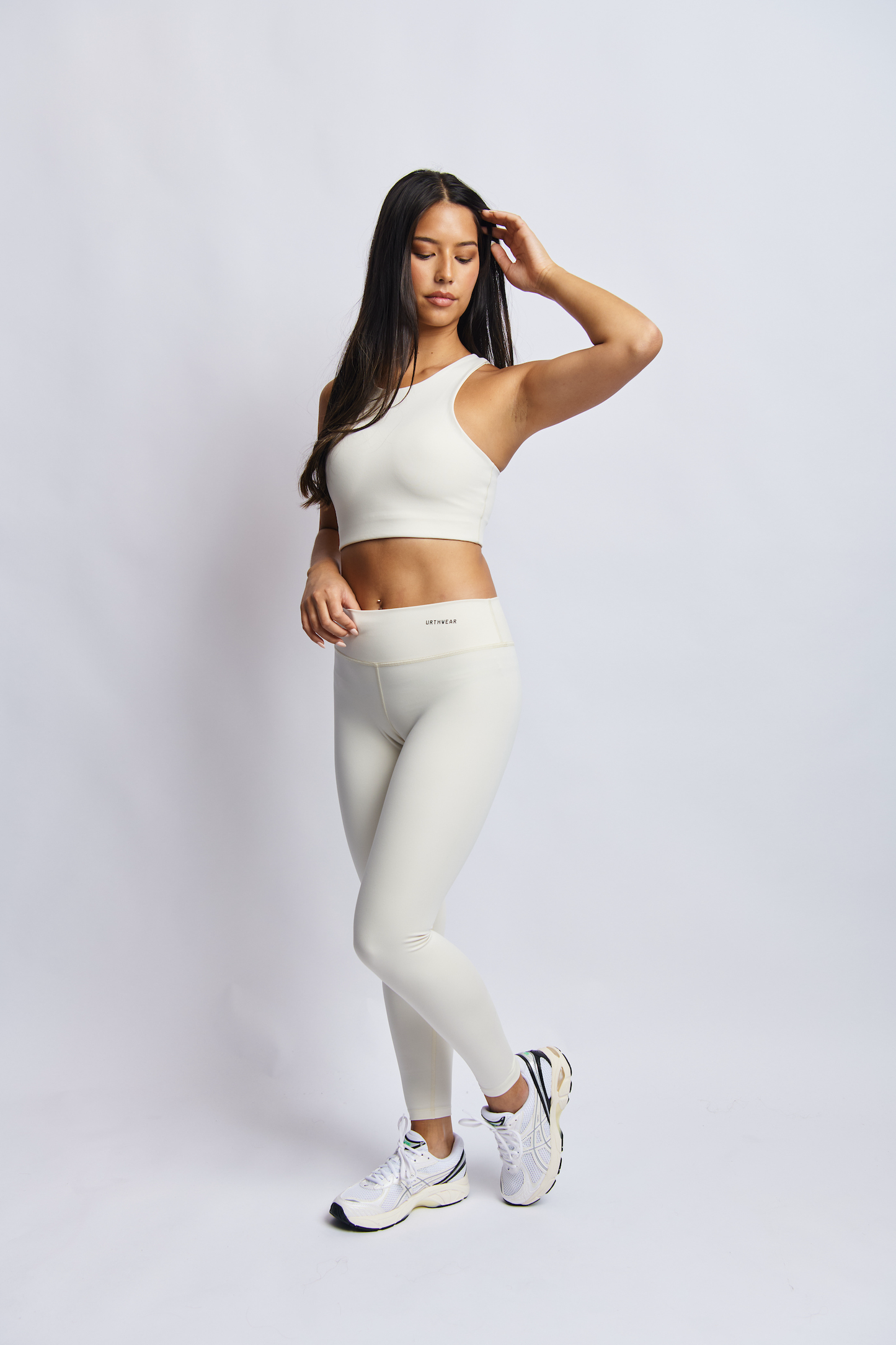 Ecomoss Medium Compression Legging, Alabaster White by URTHWEAR