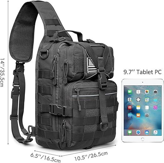 FR Fashion Co. 14" Men's 15L Tactical MOLLE Sling Bag - FR Fashion Co.