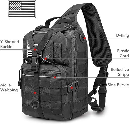 FR Fashion Co. 14" Men's 15L Tactical MOLLE Sling Bag - FR Fashion Co.