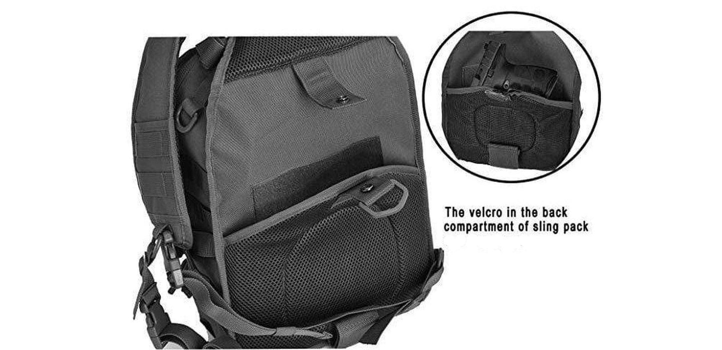 FR Fashion Co. 14" Men's MOLLE Tactical Armor Crossbody Sling Bag - FR Fashion Co.