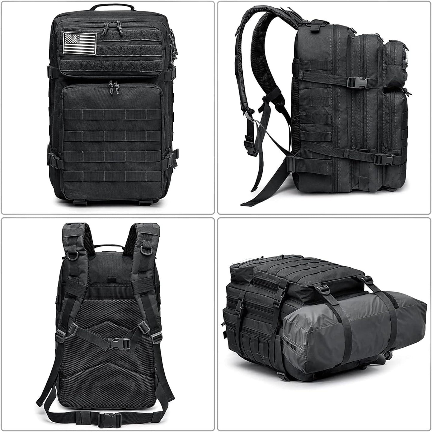 FR Fashion Co. 18" Men's 40L Tactical MOLLE Backpack - FR Fashion Co.