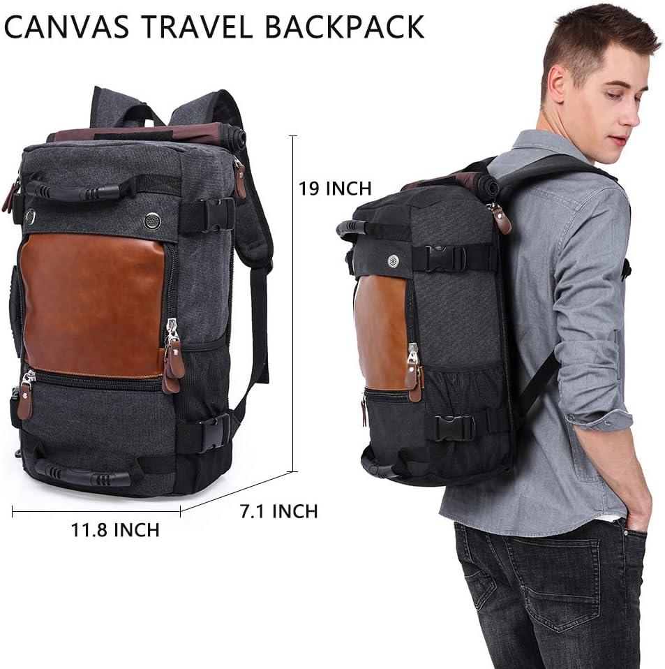 FR Fashion Co. 19" Men's Convertible Canvas Travel Backpack - FR Fashion Co.