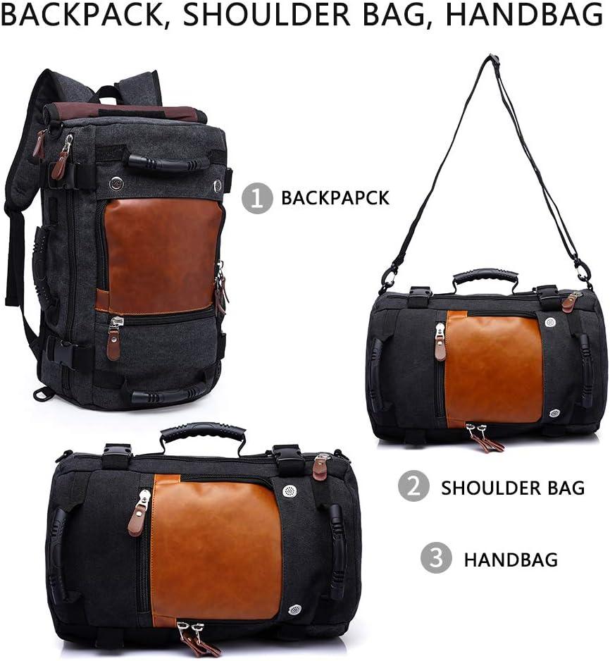 FR Fashion Co. 19" Men's Convertible Canvas Travel Backpack - FR Fashion Co.