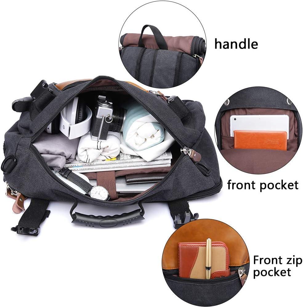 FR Fashion Co. 19" Men's Convertible Canvas Travel Backpack - FR Fashion Co.