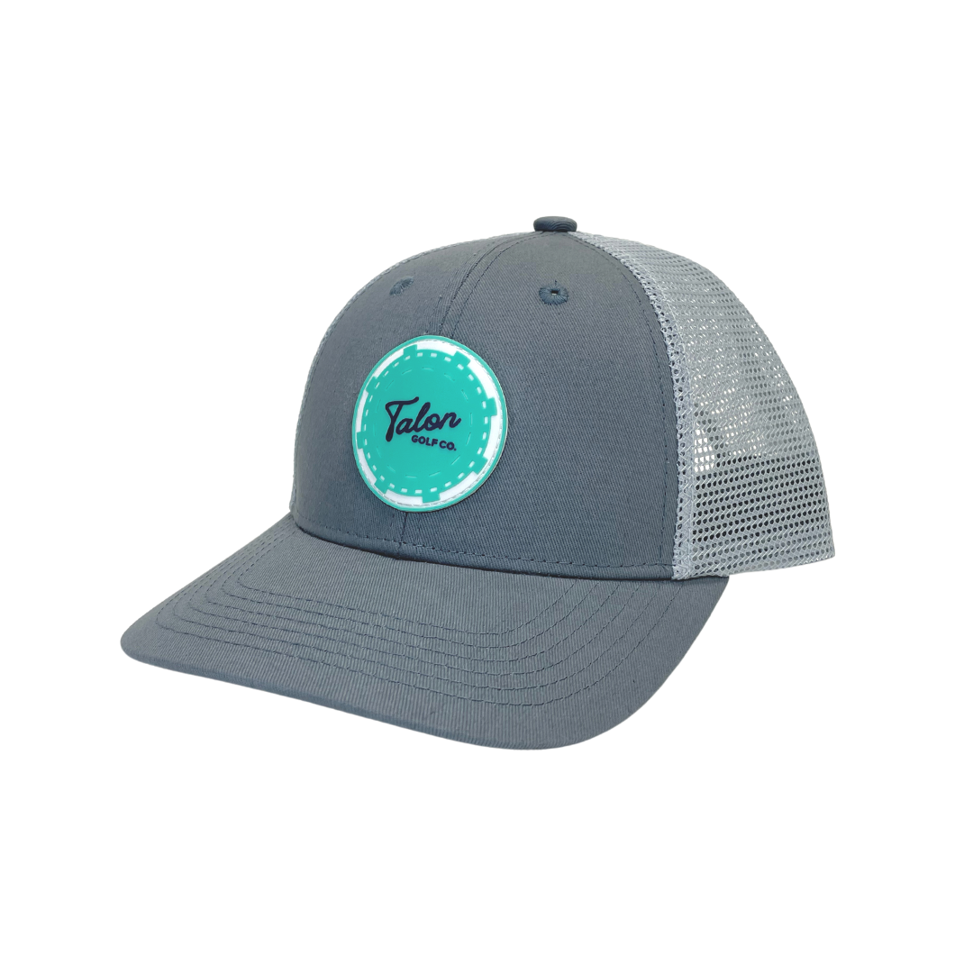 Mint Poker Chip Trucker Hat by Talon Golf LLC