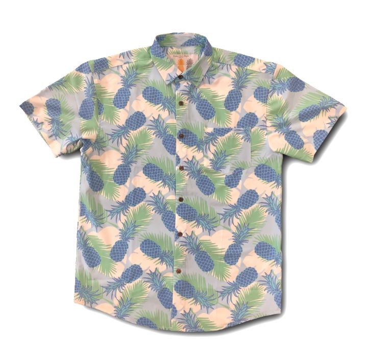 Super Stretch - Pineapple Cool Hawaiian Shirt by Tropical Bros
