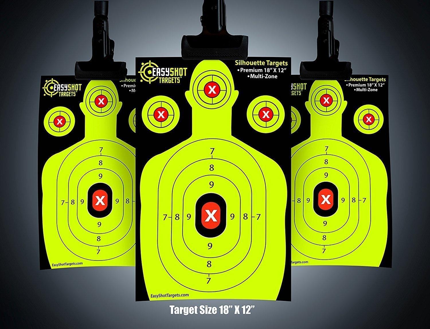 105 Pack - Neon Yellow - Silhouette Targets - EasyShot Targets