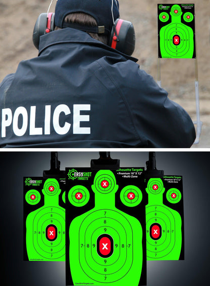 100 Pack - Neon Green - Silhouette Targets - EasyShot Targets