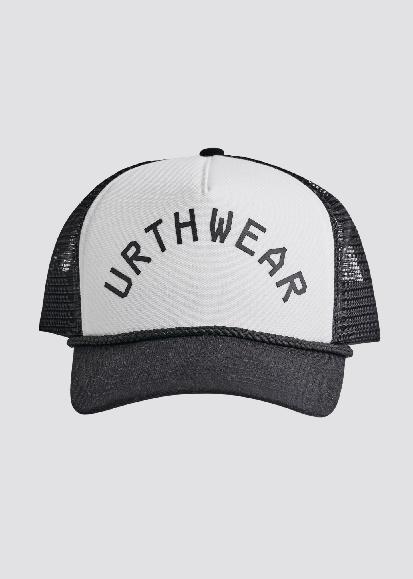 Roped Trucker Cap, Street Black/White by URTHWEAR
