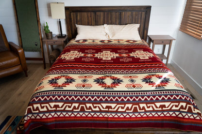 Andean Alpaca Wool Blanket - Wildfire