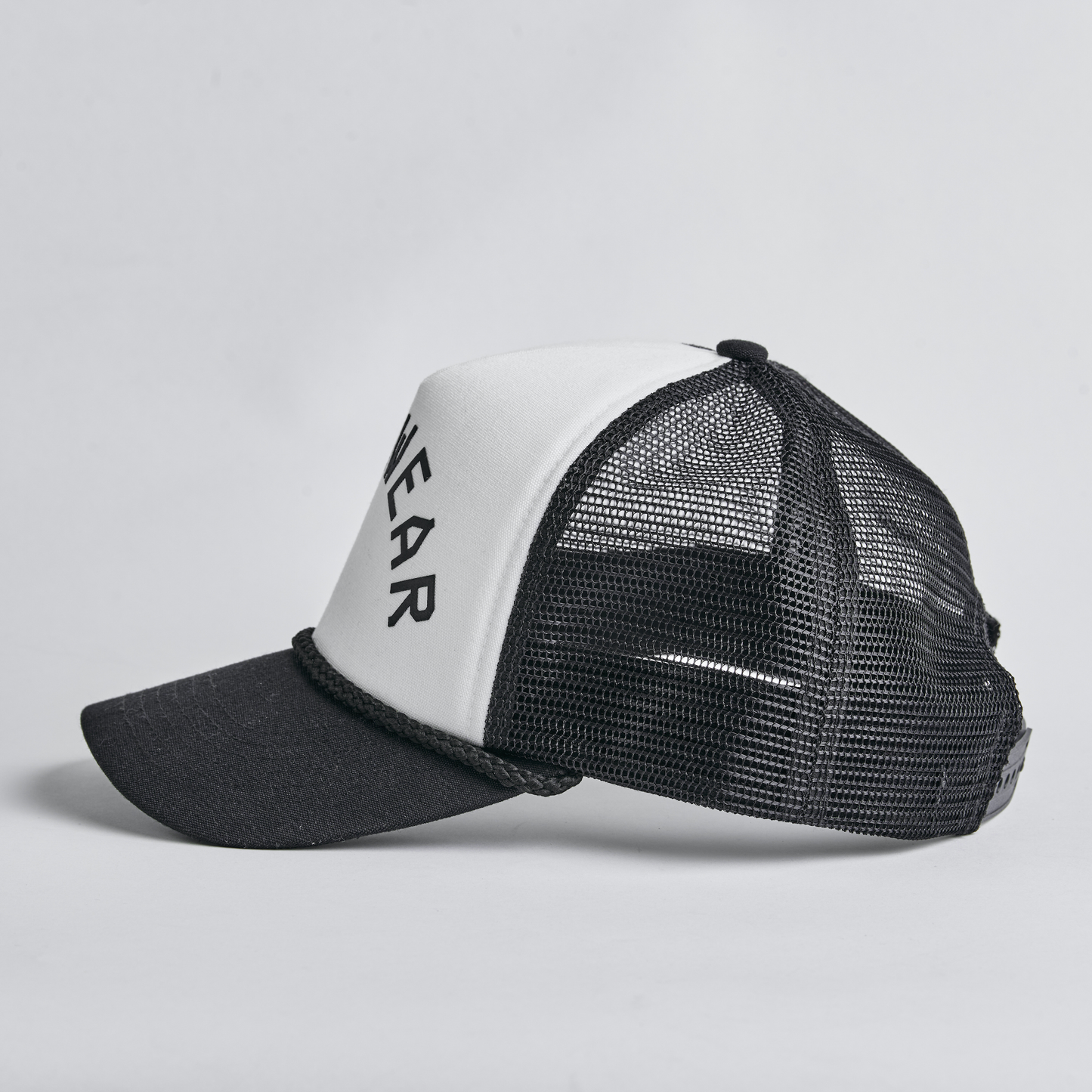 Roped Trucker Cap, Street Black/White by URTHWEAR