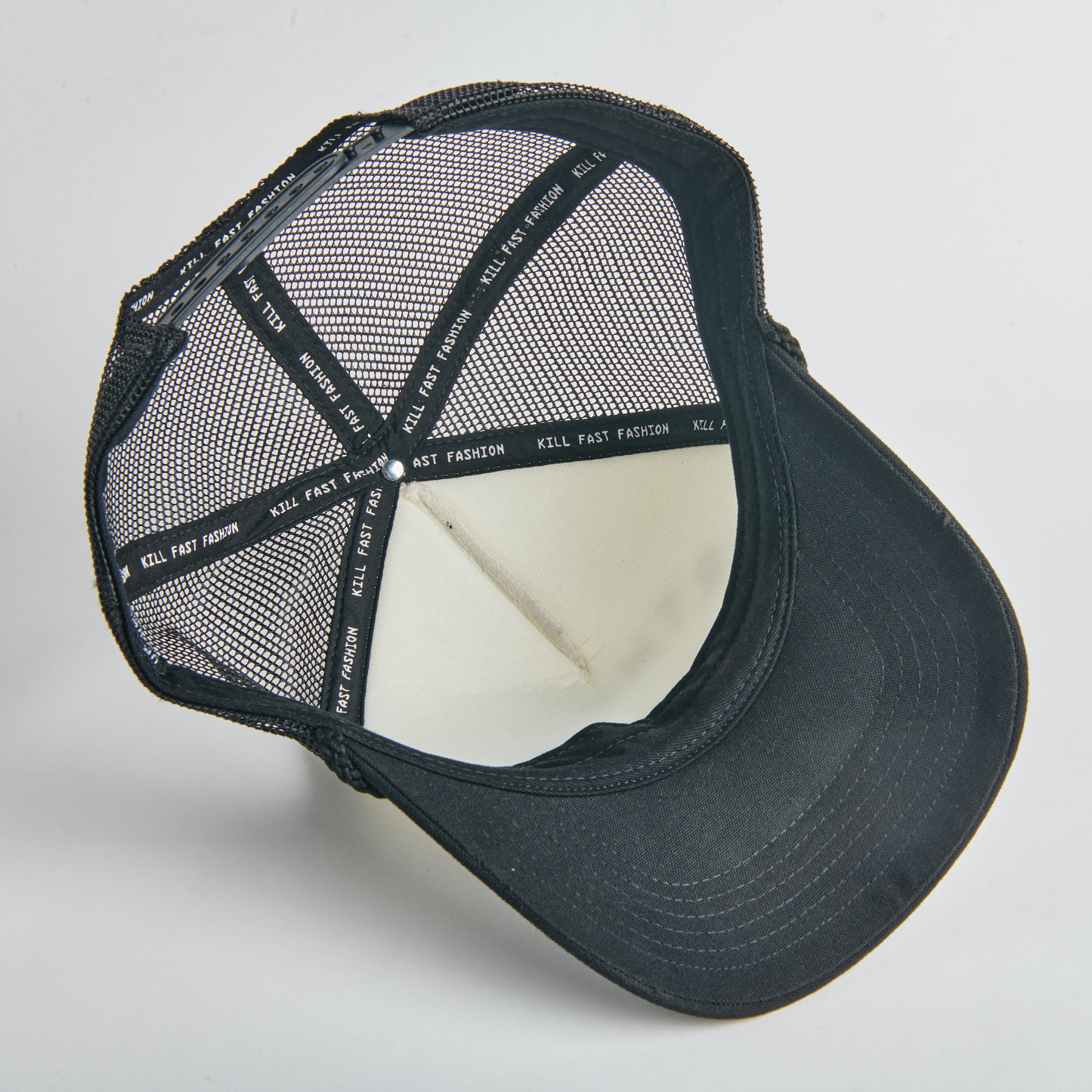Roped Trucker Cap, Street Black/White by URTHWEAR