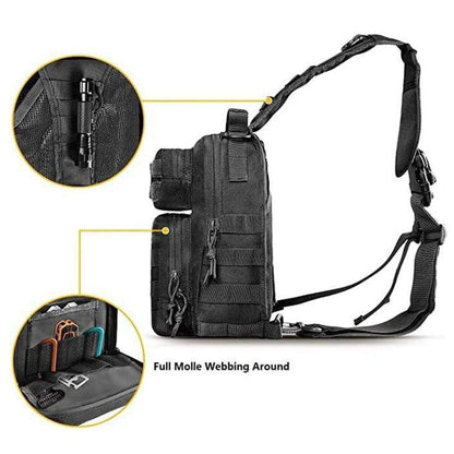 FR Fashion Co. 11" Men's MOLLE Tactical Crossbody Sling Bag - FR Fashion Co. 