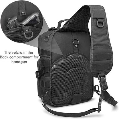 FR Fashion Co. 14" Men's 15L Tactical MOLLE Sling Bag - FR Fashion Co. 