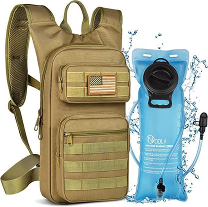 FR Fashion Co. Men's Tactical Backpack with 3L Hydration Bladder | Durable 900D Fabric | MOLLE Webbing | BPA-Free - FR Fashion Co. 