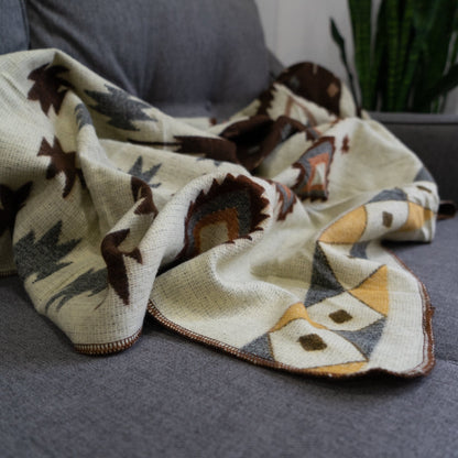 Andean Alpaca Wool Blanket - Mojave (Throw)
