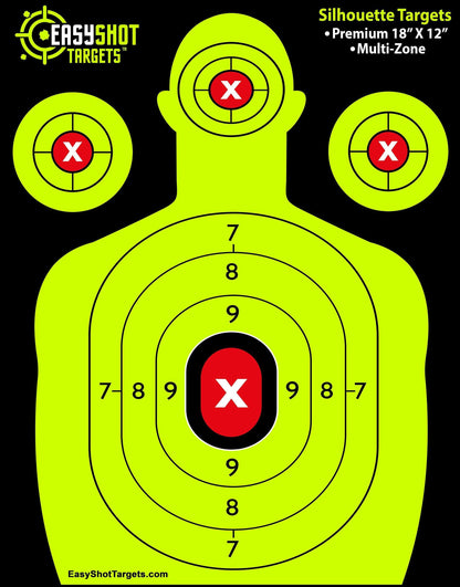 105 Pack - Neon Yellow - Silhouette Targets - EasyShot Targets